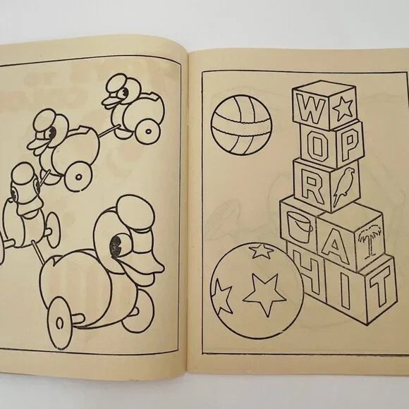 Vintage 1950s Saalfield TOYS TO COLOR Coloring Book Decor Childrens - Picture 6 of 16